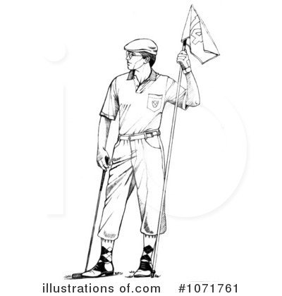 Royalty-Free (RF) Golfer Clipart Illustration by LoopyLand - Stock Sample #1071761