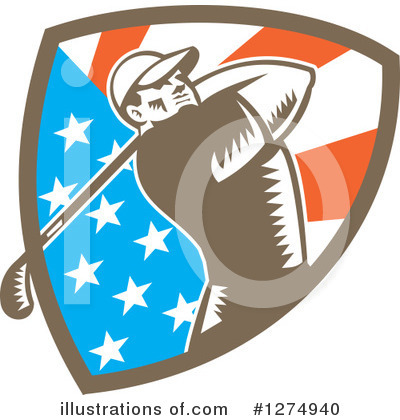 Royalty-Free (RF) Golfer Clipart Illustration by patrimonio - Stock Sample #1274940