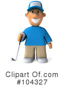 Golfer Toon Guy Clipart #104327 by Julos