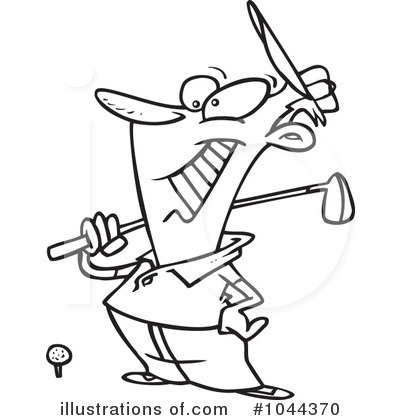 Royalty-Free (RF) Golfing Clipart Illustration by toonaday - Stock Sample #1044370