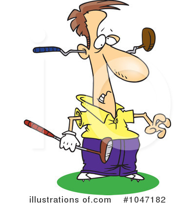 Royalty-Free (RF) Golfing Clipart Illustration by toonaday - Stock Sample #1047182