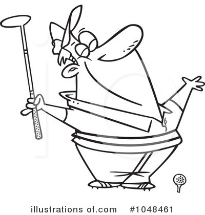 Royalty-Free (RF) Golfing Clipart Illustration by toonaday - Stock Sample #1048461