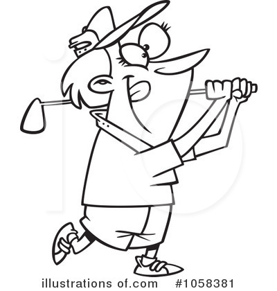 Royalty-Free (RF) Golfing Clipart Illustration by toonaday - Stock Sample #1058381