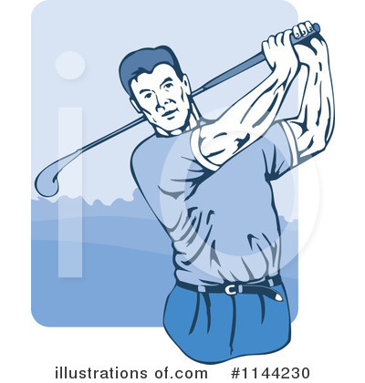 Royalty-Free (RF) Golfing Clipart Illustration by patrimonio - Stock Sample #1144230