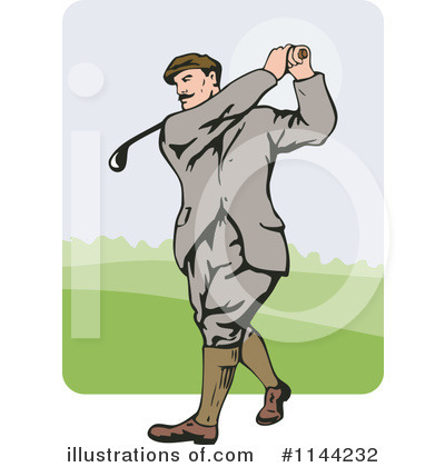 Royalty-Free (RF) Golfing Clipart Illustration by patrimonio - Stock Sample #1144232