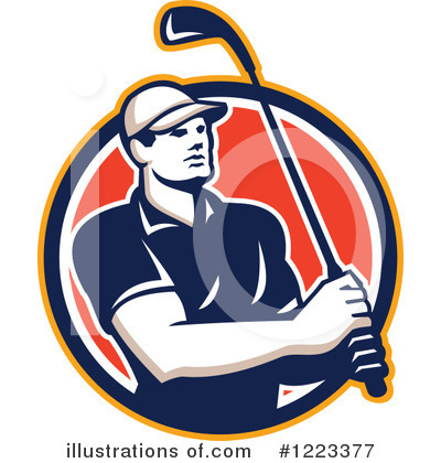 Royalty-Free (RF) Golfing Clipart Illustration by patrimonio - Stock Sample #1223377
