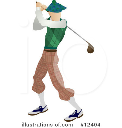 Golfer Clipart #12404 by AtStockIllustration