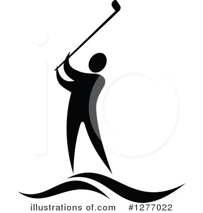 Royalty-Free (RF) Golfing Clipart Illustration by Vector Tradition SM - Stock Sample #1277022