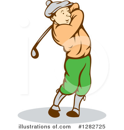 Royalty-Free (RF) Golfing Clipart Illustration by patrimonio - Stock Sample #1282725