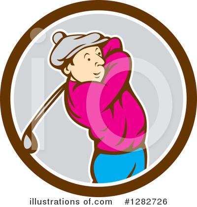 Royalty-Free (RF) Golfing Clipart Illustration by patrimonio - Stock Sample #1282726