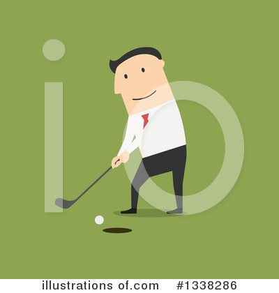 Royalty-Free (RF) Golfing Clipart Illustration by Vector Tradition SM - Stock Sample #1338286
