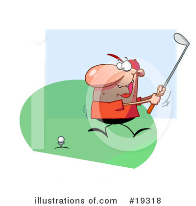 Golfer Clipart #19318 by Hit Toon