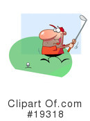 Golfing Clipart #19318 by Hit Toon