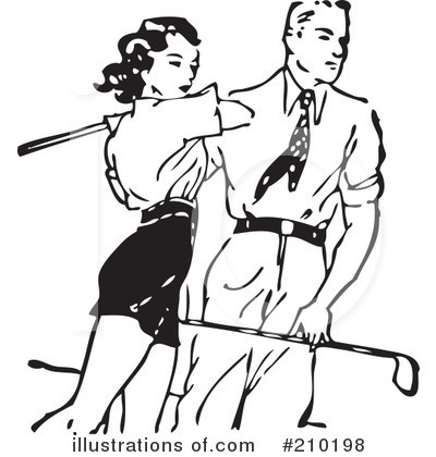 Royalty-Free (RF) Golfing Clipart Illustration by BestVector - Stock Sample #210198