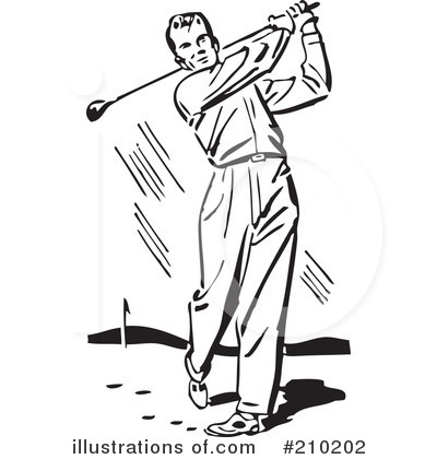 Royalty-Free (RF) Golfing Clipart Illustration by BestVector - Stock Sample #210202