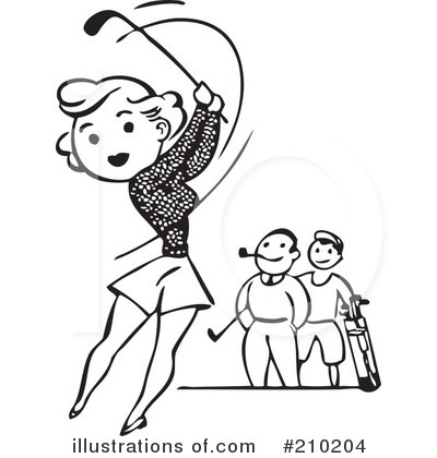 Royalty-Free (RF) Golfing Clipart Illustration by BestVector - Stock Sample #210204