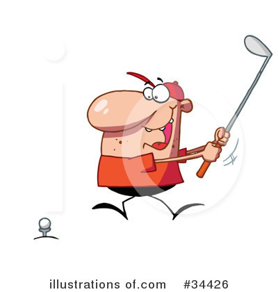 Royalty-Free (RF) Golfing Clipart Illustration by Hit Toon - Stock Sample #34426