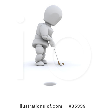 Royalty-Free (RF) Golfing Clipart Illustration by KJ Pargeter - Stock Sample #35339
