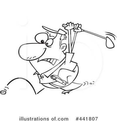 Royalty-Free (RF) Golfing Clipart Illustration by toonaday - Stock Sample #441807