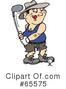 Golfing Clipart #65575 by Dennis Holmes Designs