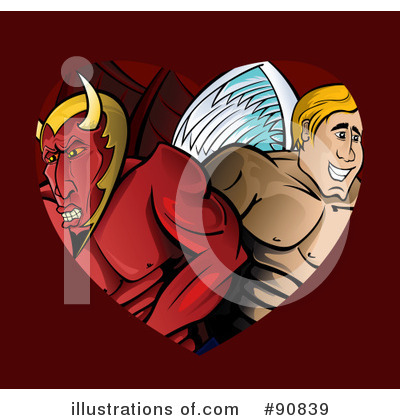 Royalty-Free (RF) Good Vs Evil Clipart Illustration by Paulo Resende - Stock Sample #90839