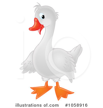 Royalty-Free (RF) Goose Clipart Illustration by Alex Bannykh - Stock Sample #1058916
