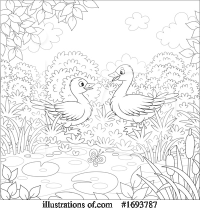 Royalty-Free (RF) Goose Clipart Illustration by Alex Bannykh - Stock Sample #1693787
