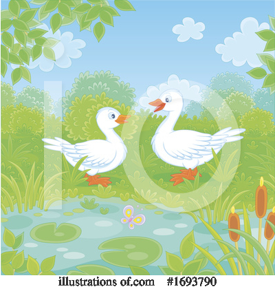 Royalty-Free (RF) Goose Clipart Illustration by Alex Bannykh - Stock Sample #1693790