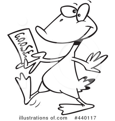 Royalty-Free (RF) Goose Clipart Illustration by toonaday - Stock Sample #440117