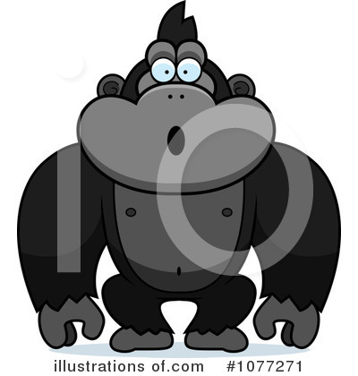 Royalty-Free (RF) Gorilla Clipart Illustration by Cory Thoman - Stock Sample #1077271