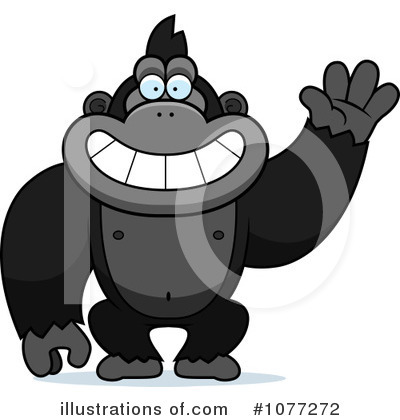 Royalty-Free (RF) Gorilla Clipart Illustration by Cory Thoman - Stock Sample #1077272