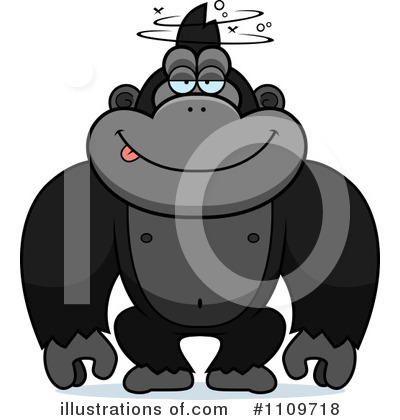 Royalty-Free (RF) Gorilla Clipart Illustration by Cory Thoman - Stock Sample #1109718