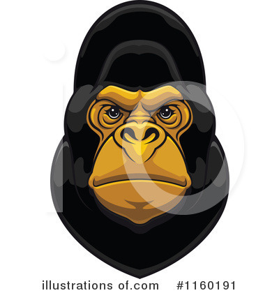 Royalty-Free (RF) Gorilla Clipart Illustration by Vector Tradition SM - Stock Sample #1160191