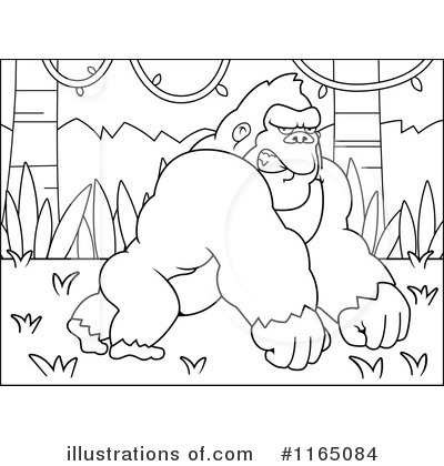 Royalty-Free (RF) Gorilla Clipart Illustration by Cory Thoman - Stock Sample #1165084