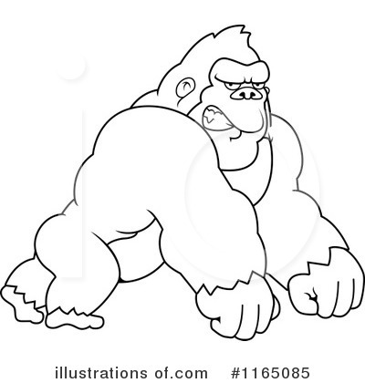 Royalty-Free (RF) Gorilla Clipart Illustration by Cory Thoman - Stock Sample #1165085