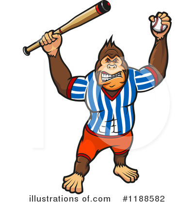Royalty-Free (RF) Gorilla Clipart Illustration by Vector Tradition SM - Stock Sample #1188582