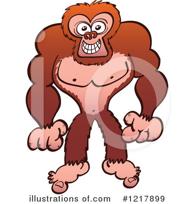 Royalty-Free (RF) Gorilla Clipart Illustration by Zooco - Stock Sample #1217899