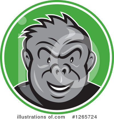 Royalty-Free (RF) Gorilla Clipart Illustration by patrimonio - Stock Sample #1265724