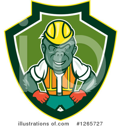 Royalty-Free (RF) Gorilla Clipart Illustration by patrimonio - Stock Sample #1265727