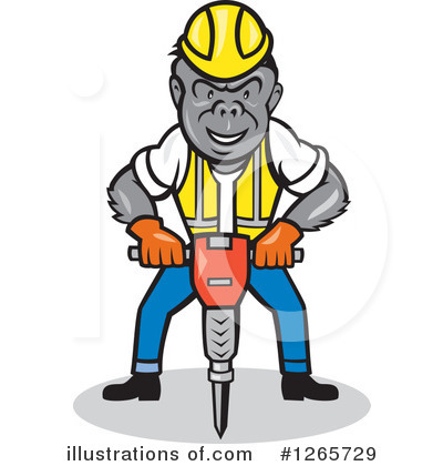Royalty-Free (RF) Gorilla Clipart Illustration by patrimonio - Stock Sample #1265729