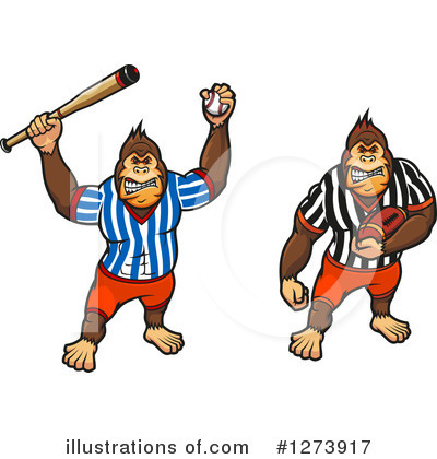 Royalty-Free (RF) Gorilla Clipart Illustration by Vector Tradition SM - Stock Sample #1273917