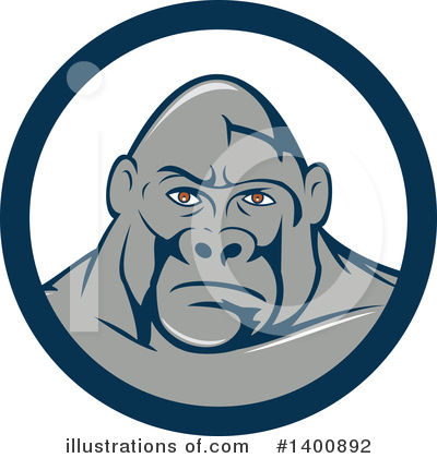 Royalty-Free (RF) Gorilla Clipart Illustration by patrimonio - Stock Sample #1400892