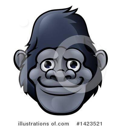 Royalty-Free (RF) Gorilla Clipart Illustration by AtStockIllustration - Stock Sample #1423521