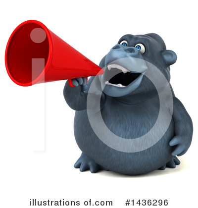 Royalty-Free (RF) Gorilla Clipart Illustration by Julos - Stock Sample #1436296