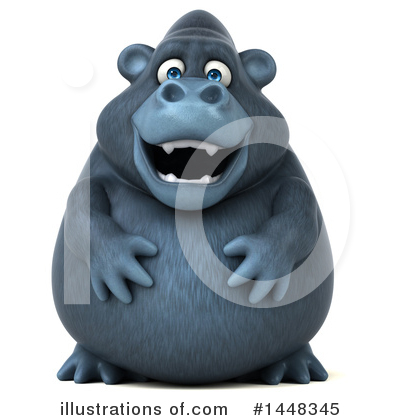 Royalty-Free (RF) Gorilla Clipart Illustration by Julos - Stock Sample #1448345