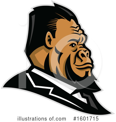 Royalty-Free (RF) Gorilla Clipart Illustration by patrimonio - Stock Sample #1601715