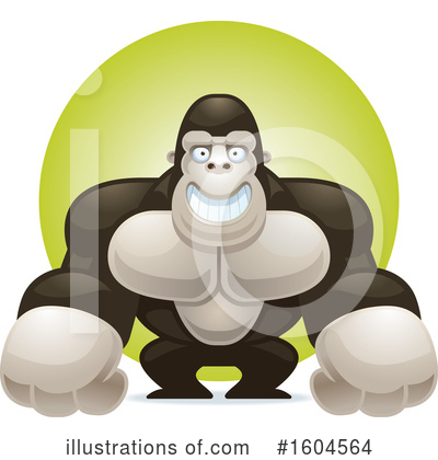 Gorillas Clipart #1604564 by Cory Thoman