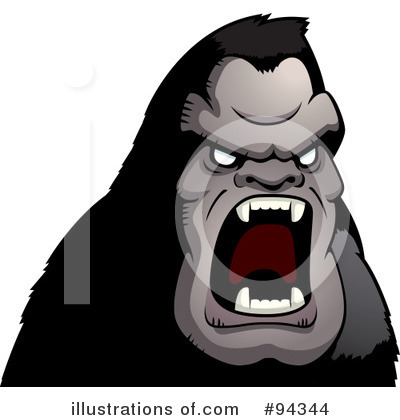 Royalty-Free (RF) Gorilla Clipart Illustration by Cory Thoman - Stock Sample #94344