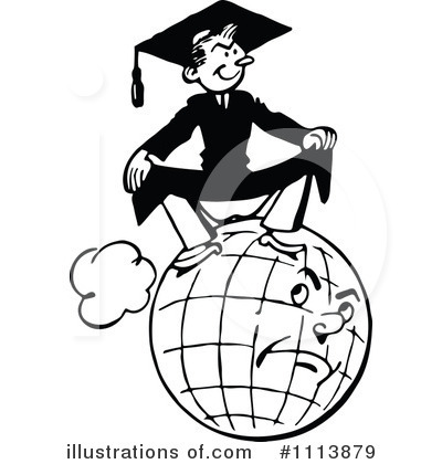 Royalty-Free (RF) Graduate Clipart Illustration by Prawny Vintage - Stock Sample #1113879