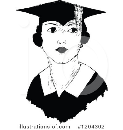 Royalty-Free (RF) Graduate Clipart Illustration by Prawny Vintage - Stock Sample #1204302